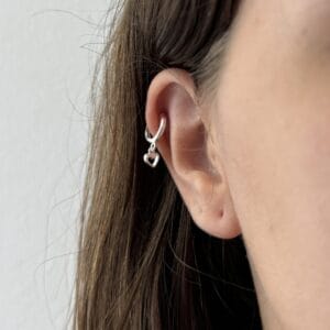 Piercing Argolinha Click com Pingente Coração
