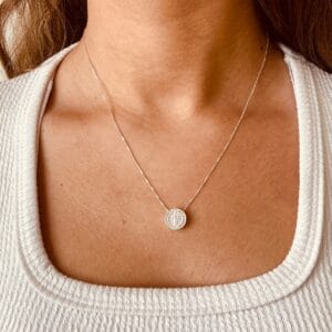 Colar Religioso São Bento Caixa Alta  Pingente 12 mm