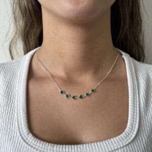 Colar Trevos Importados Verdes 6 mm