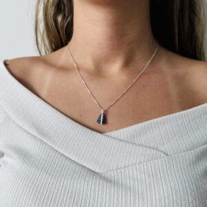 Colar Nossa Senhora Aparecida Cravejada Azul