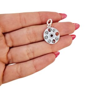 Pingente Medalha Fases da Lua 17 mm