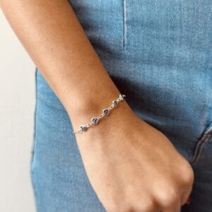 Pulseira Olho Grego Azul Escuro
