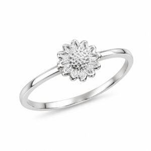 Anel Girassol em Prata 925 – Flor 7 mm