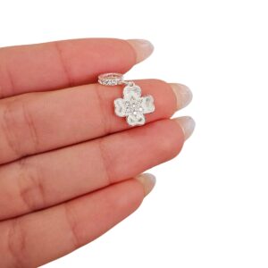 Berloque Trevo de 4 Folhas com Micro Zircônias