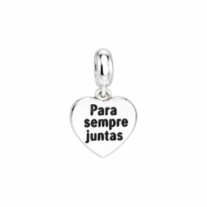 Berloque Coração “Para Sempre Juntas” em Prata 925 – 10 mm