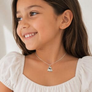 Colar Infantil Stitch Carinhoso em Prata 925