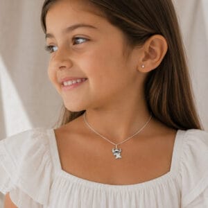 Colar Infantil Stitch em Prata 925