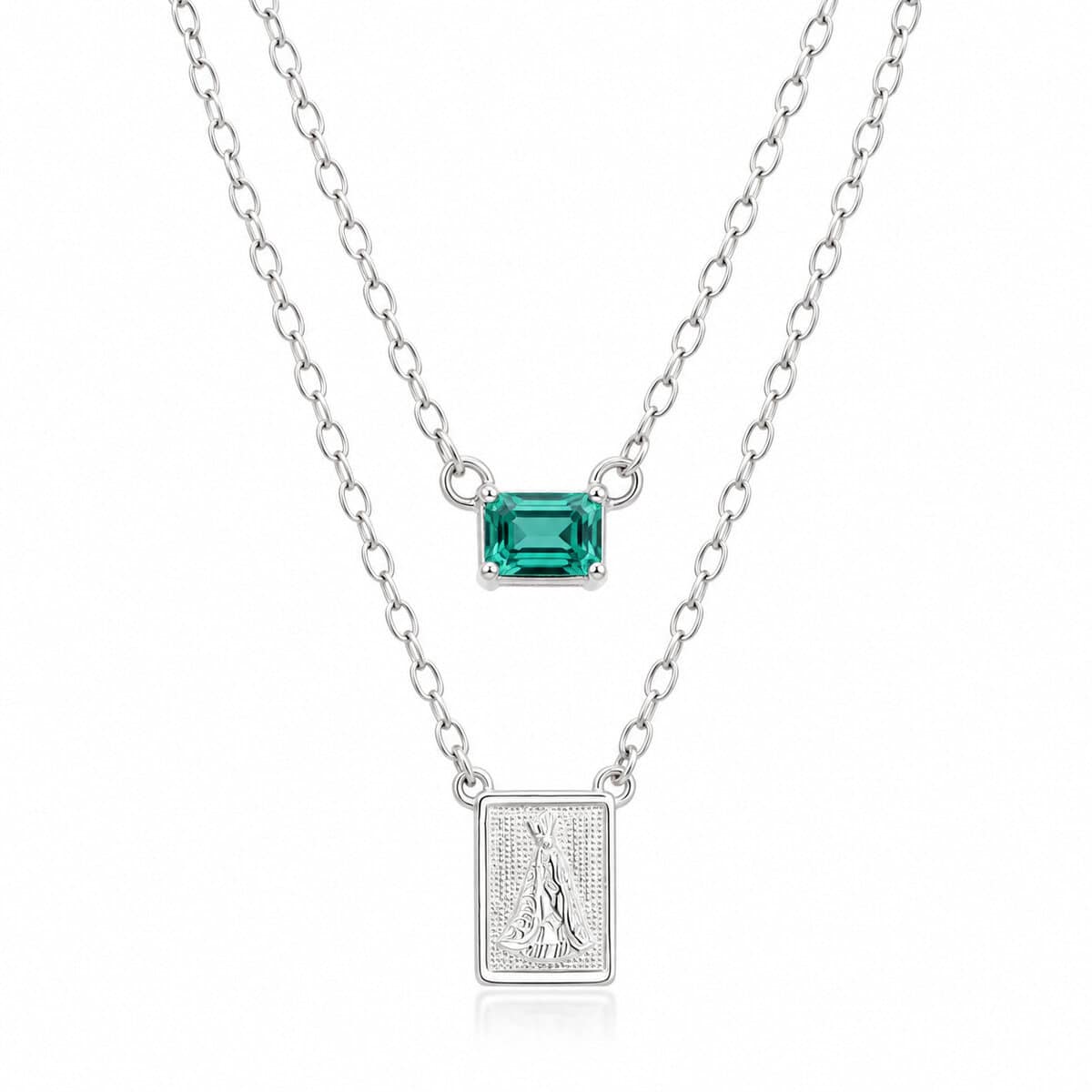 Escapulário Nossa Senhora Aparecida com Pedra Turmalina em Prata 925 – 65 cm (4)