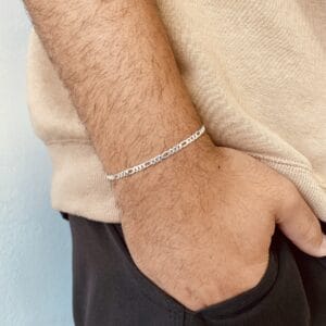 Pulseira Masculina 3×1 – 4 mm Flat