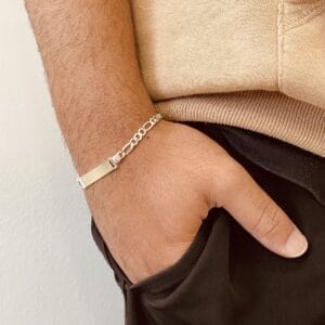 Pulseira Masculina 3x1 com Placa Lisa