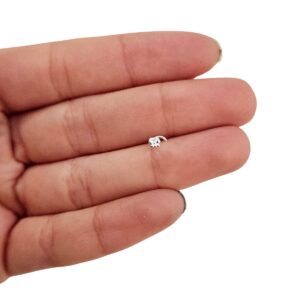 Piercing Nostril Pino Borboleta Com Zircônia