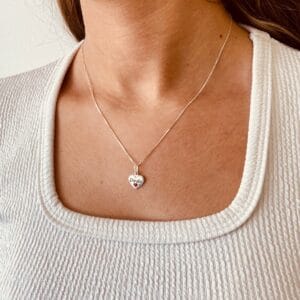 Colar Veneziana Coração Dinda