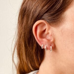 Trio Argola Click Lisa com Detalhes