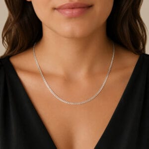 Corrente Grumet 3 mm em Prata 925