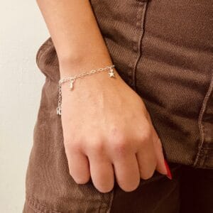 Pulseira em Elos Lula Estrela e Zircônia Azul Caneta