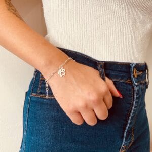 Pulseira Elos Patinha e Zircônias Coloridas