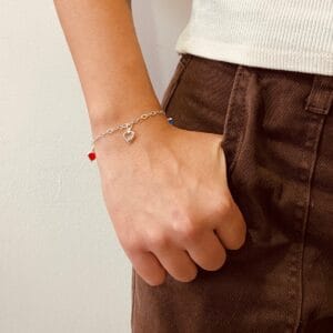 Pulseira em Elos Corações Zircônia Color