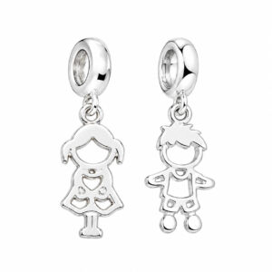 Berloque Menino e Menina em Prata 925 – 23 mm