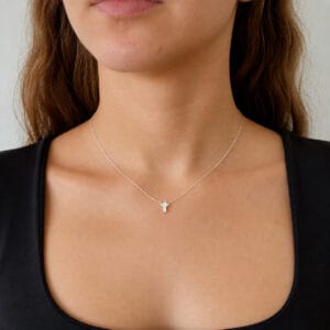 Colar Cristo Redentor Mini com Corrente Veneziana em Prata 925
