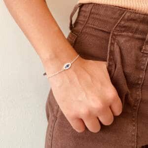 Pulseira Olho Grego Detalhado Cravejado