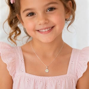 Colar Infantil Margarida em Prata 925 – 40 cm