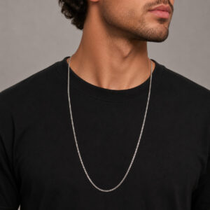 Corrente Masculina Grumet Dupla em Prata 925 – 2 mm