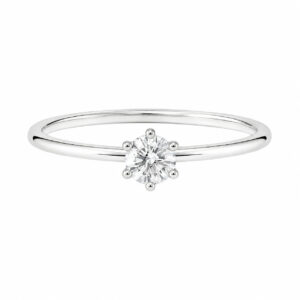 Anel Solitário com Zircônia em Prata 925 – 3,5 mm