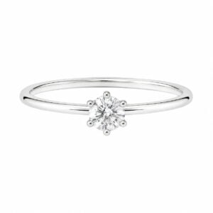 Anel Solitário com Zircônia em Prata 925 – 3,5 mm