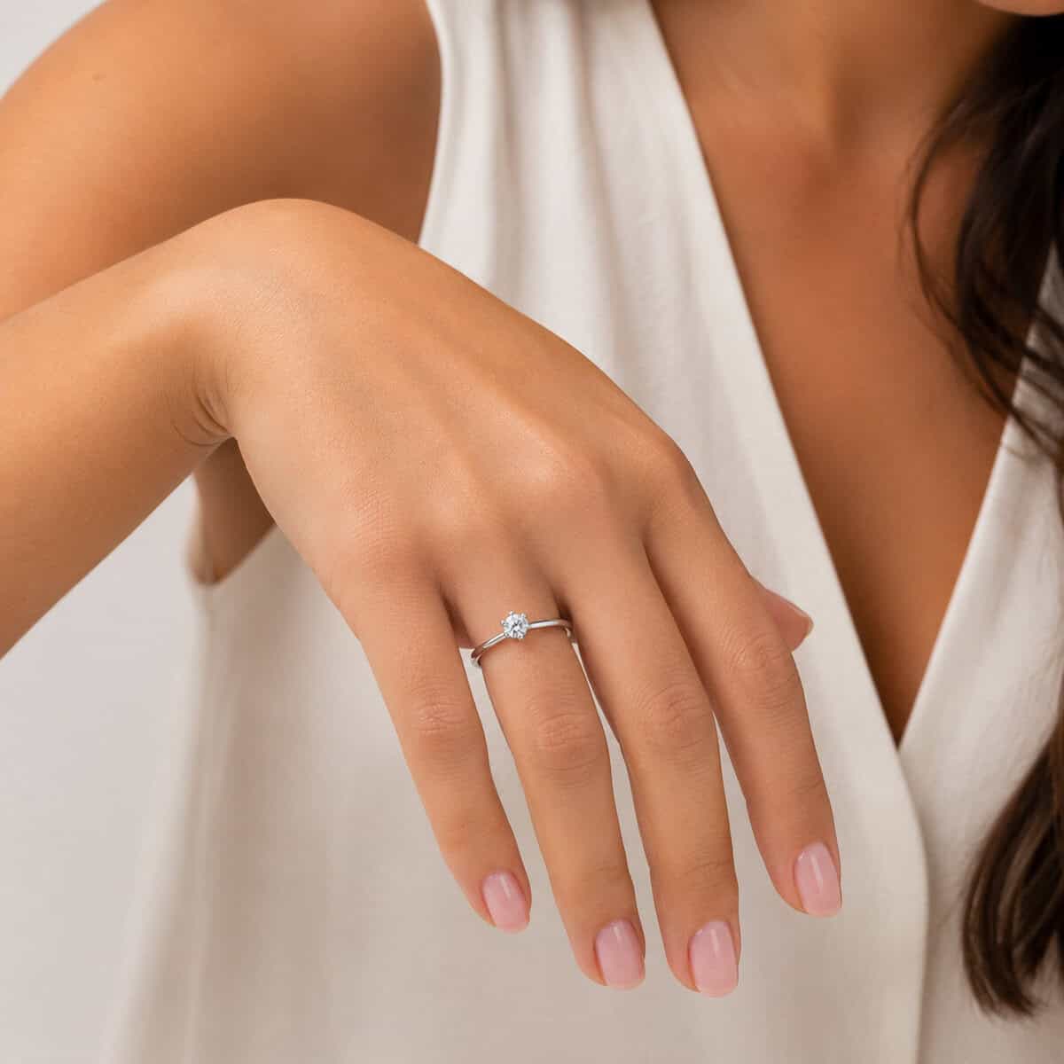 Anel Solitário em Prata 925 com Zircônia 4 mm (4)