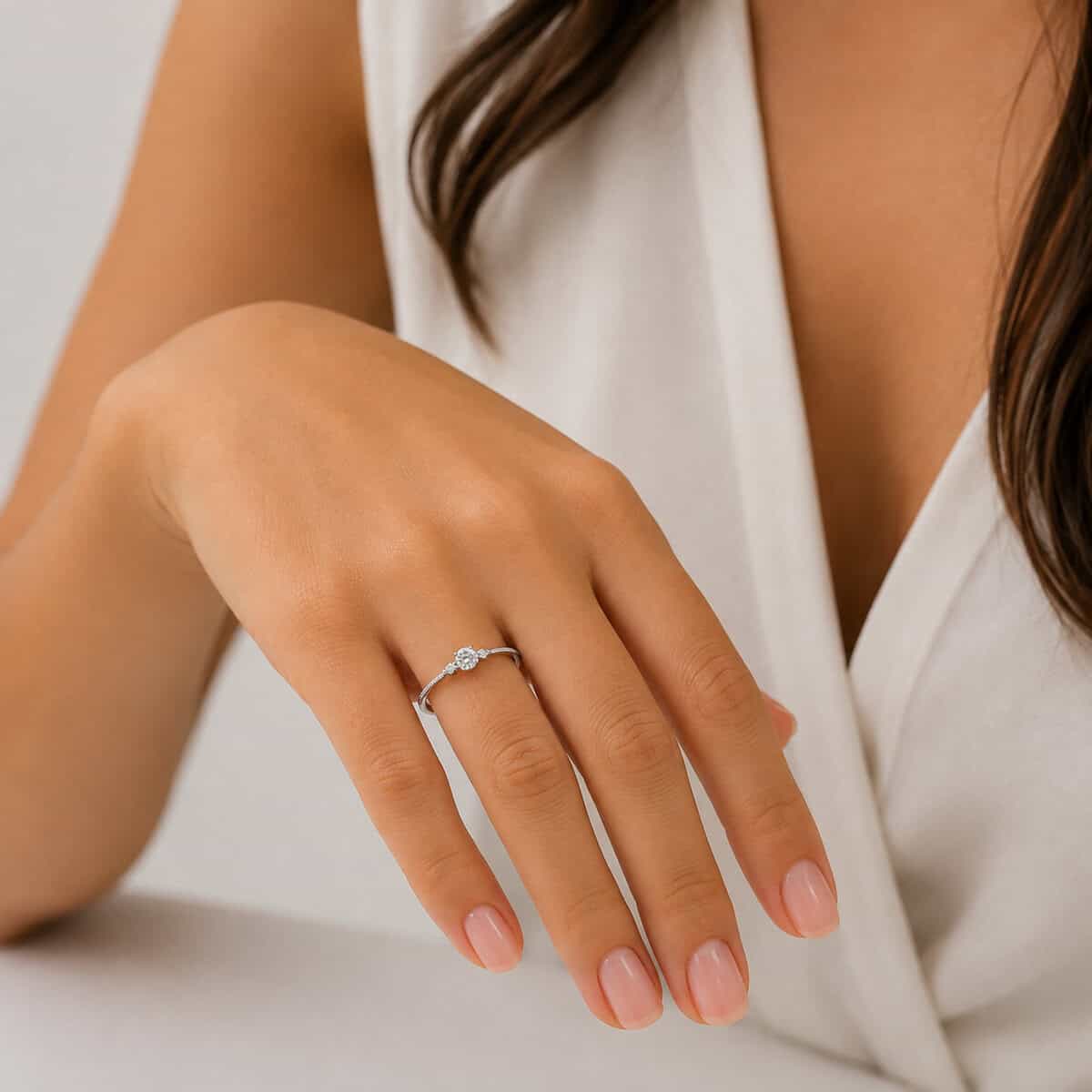 Anel Solitário em Prata 925 com Zircônia Central 5 mm (4)