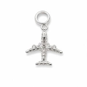 Berloque Avião Detalhado em Prata 925 – 12 mm