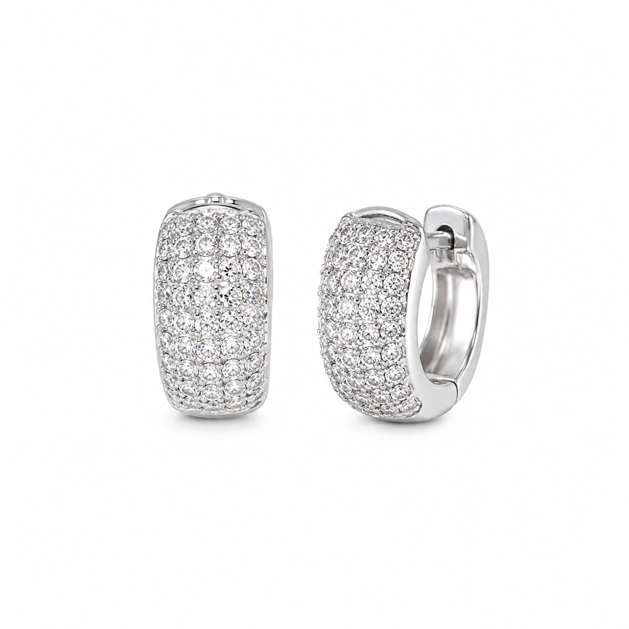 Argola Click Cravejada em Prata 925 – 10 mm (2)