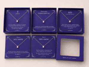 Embalagem para Presente com Mensagem e Visor – Caixa para Joias