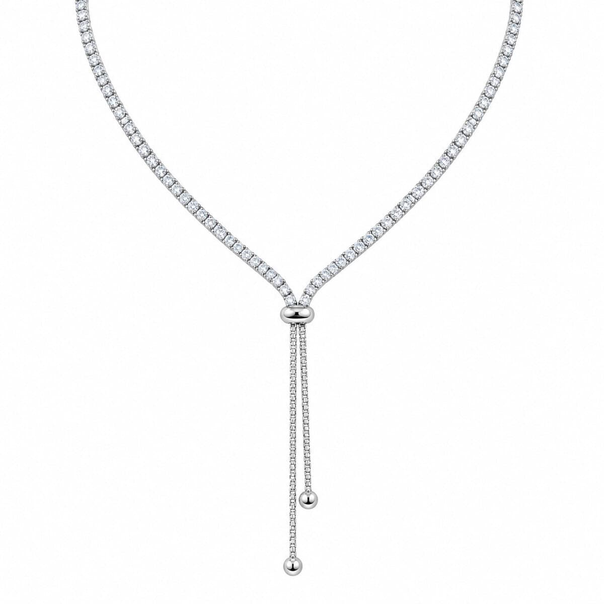Colar Gravatinha Riviera 40 cm em Prata 925 com Zircônias (4)