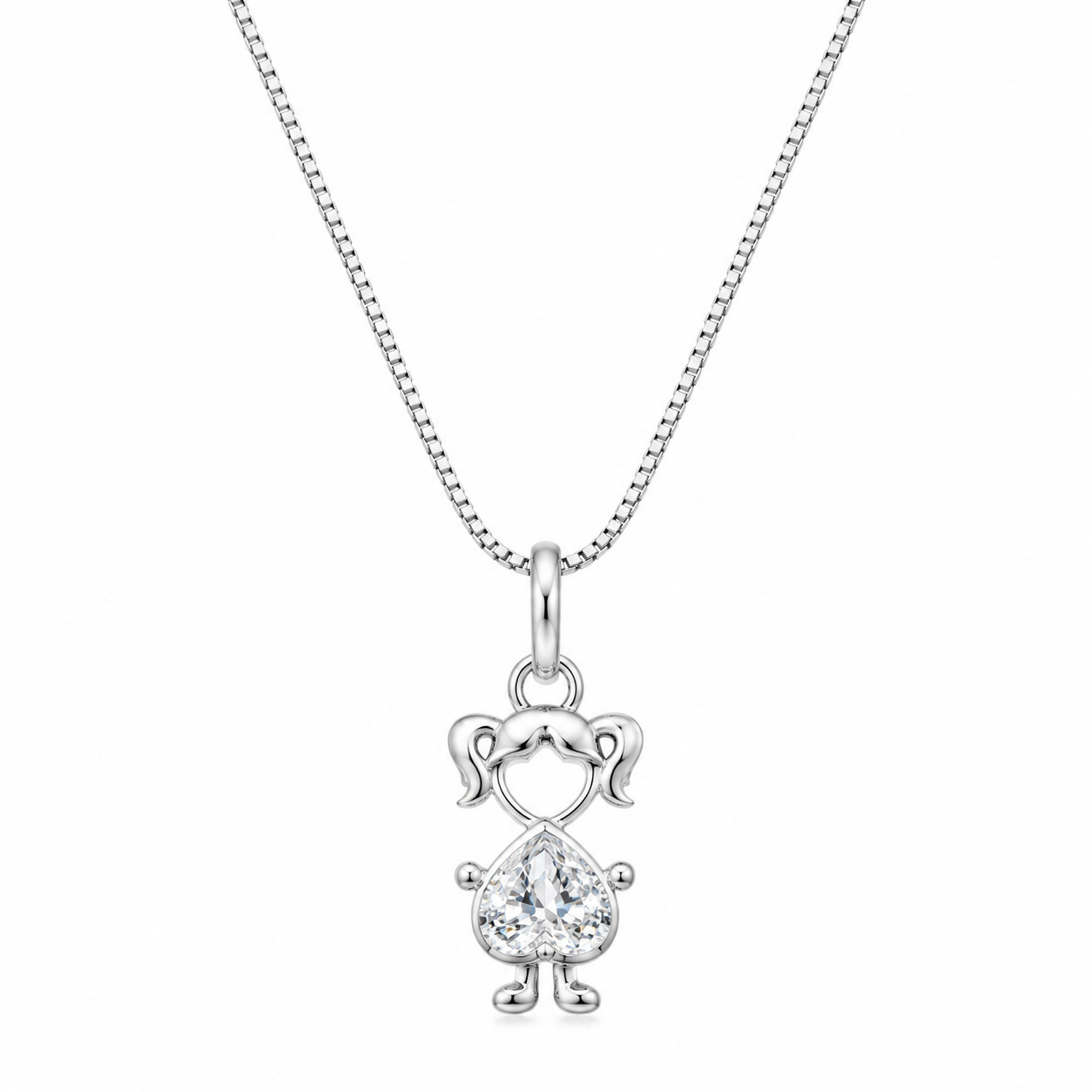 Colar Menina com Pedra em Prata 925 – 45 cm (2)