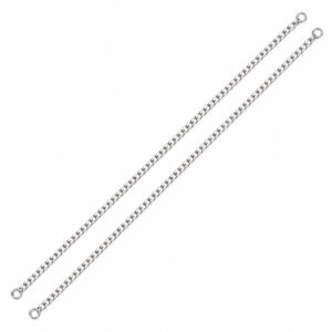 Par de Correntes Grumet 1,5 mm 30 + 30 cm para Montagem de Escapulário em Prata 925