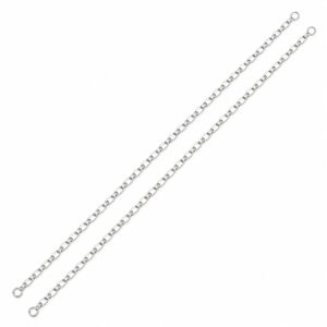 Par de Correntes Piastrine para Montagem de Escapulário 30 + 30 cm em Prata 925 - 2 mm