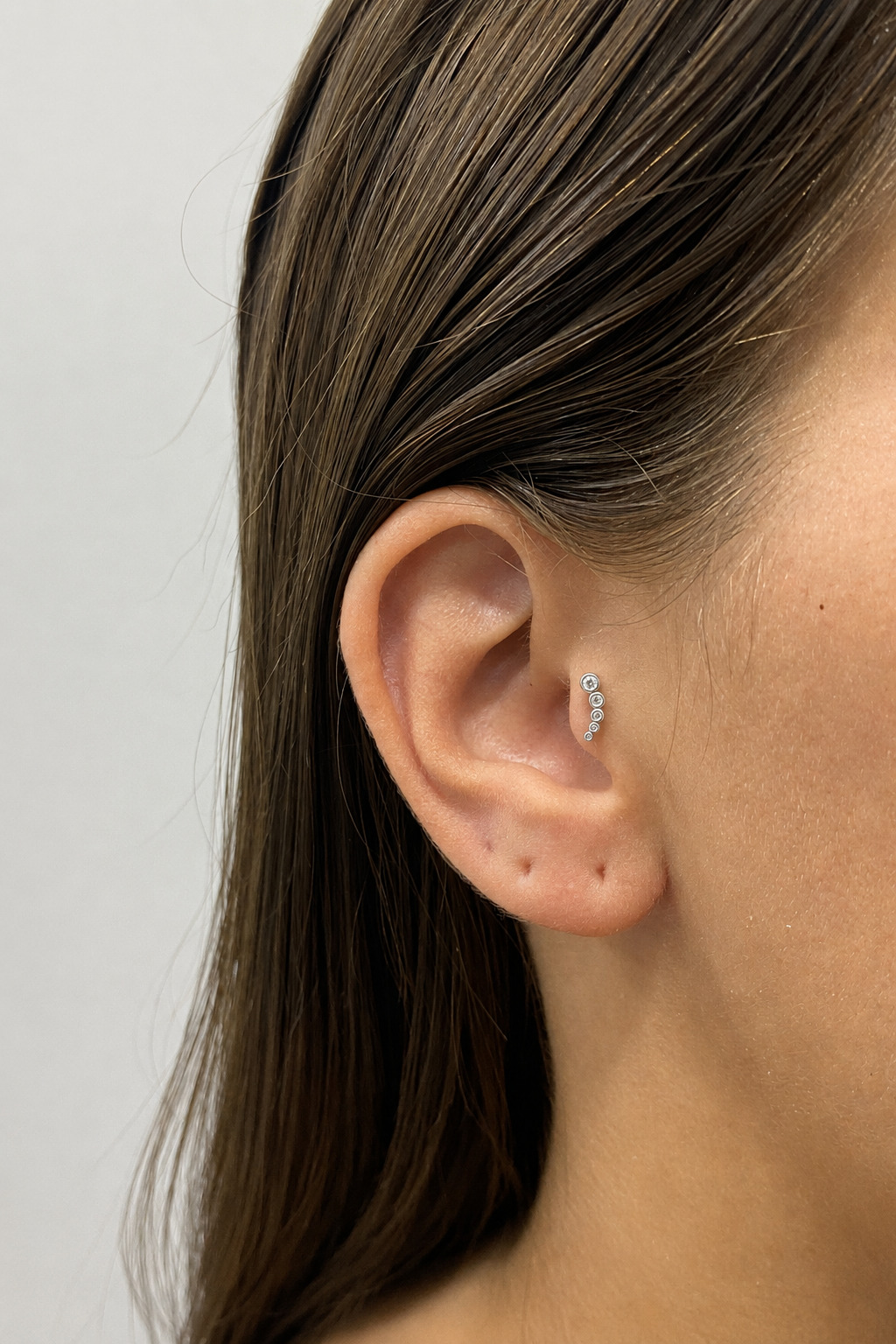 Piercing Cascata com 5 Zircônias em Prata 925 – 10 mm (1)